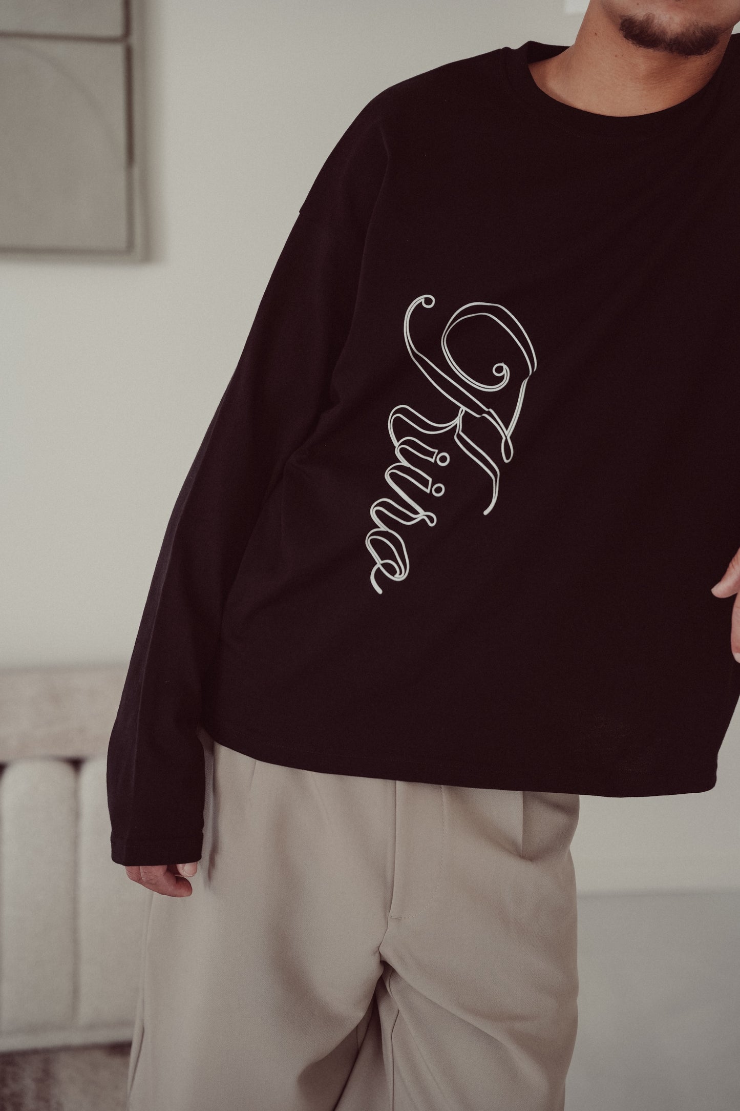 Boxy Long Sleeve Black - Nagoya