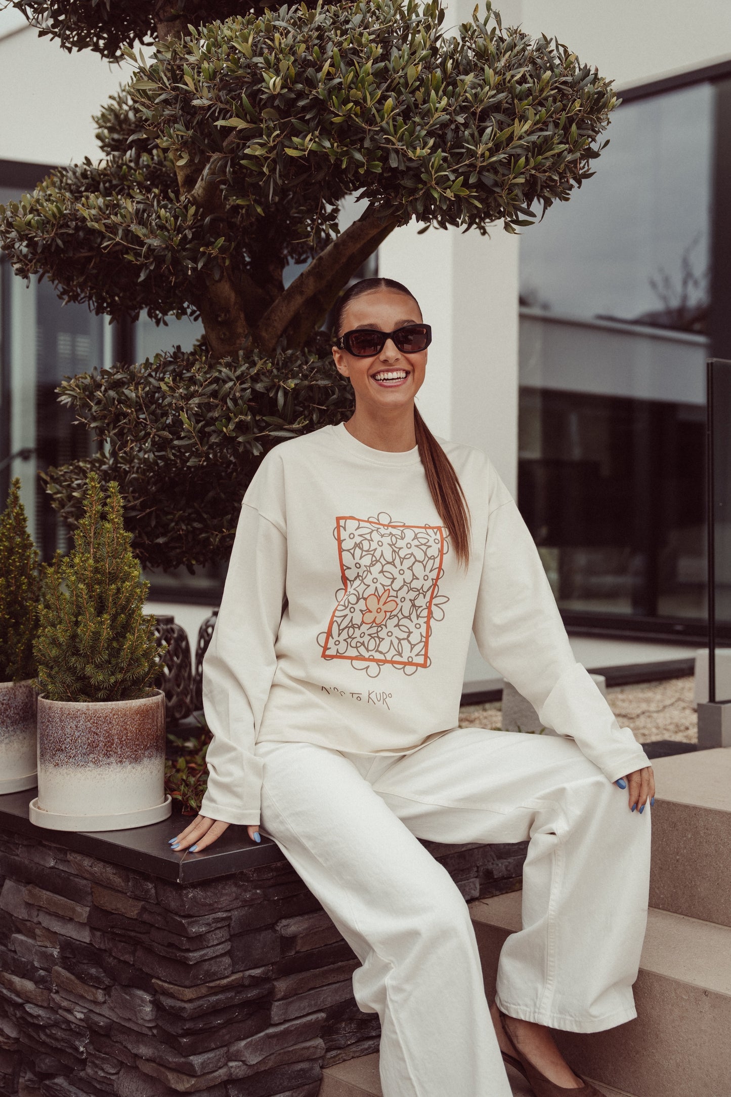 Boxy Long Sleeve Off-White - Hiroshima