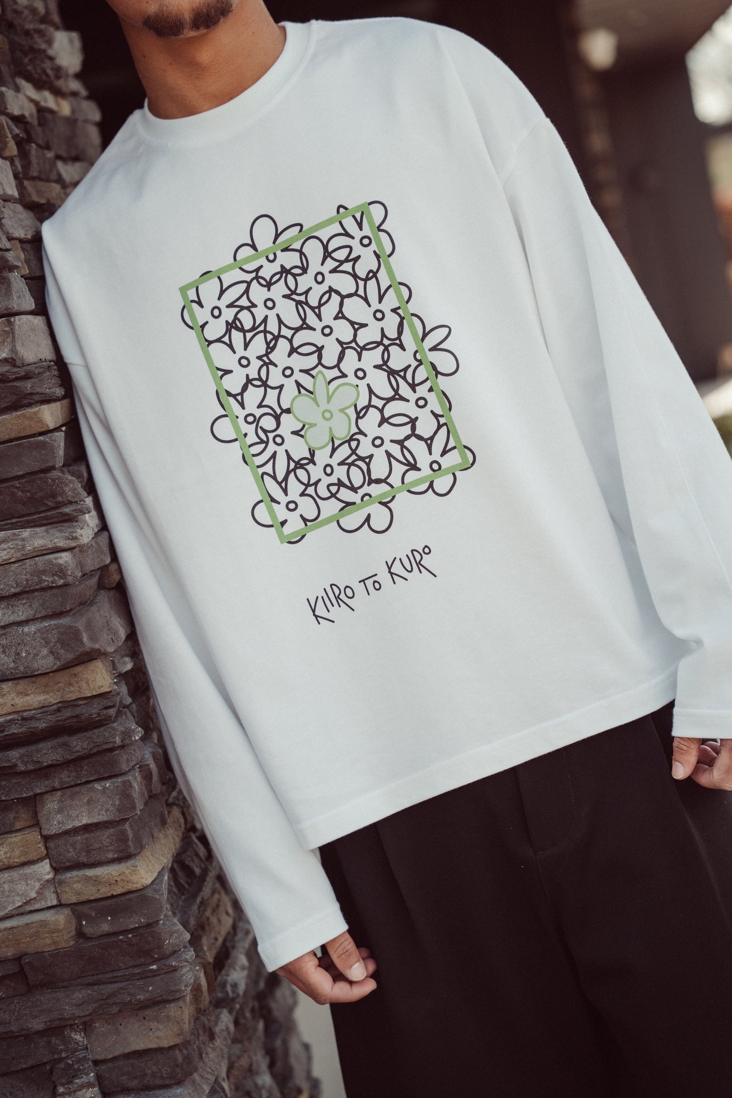 Boxy Long Sleeve White - Hiroshima