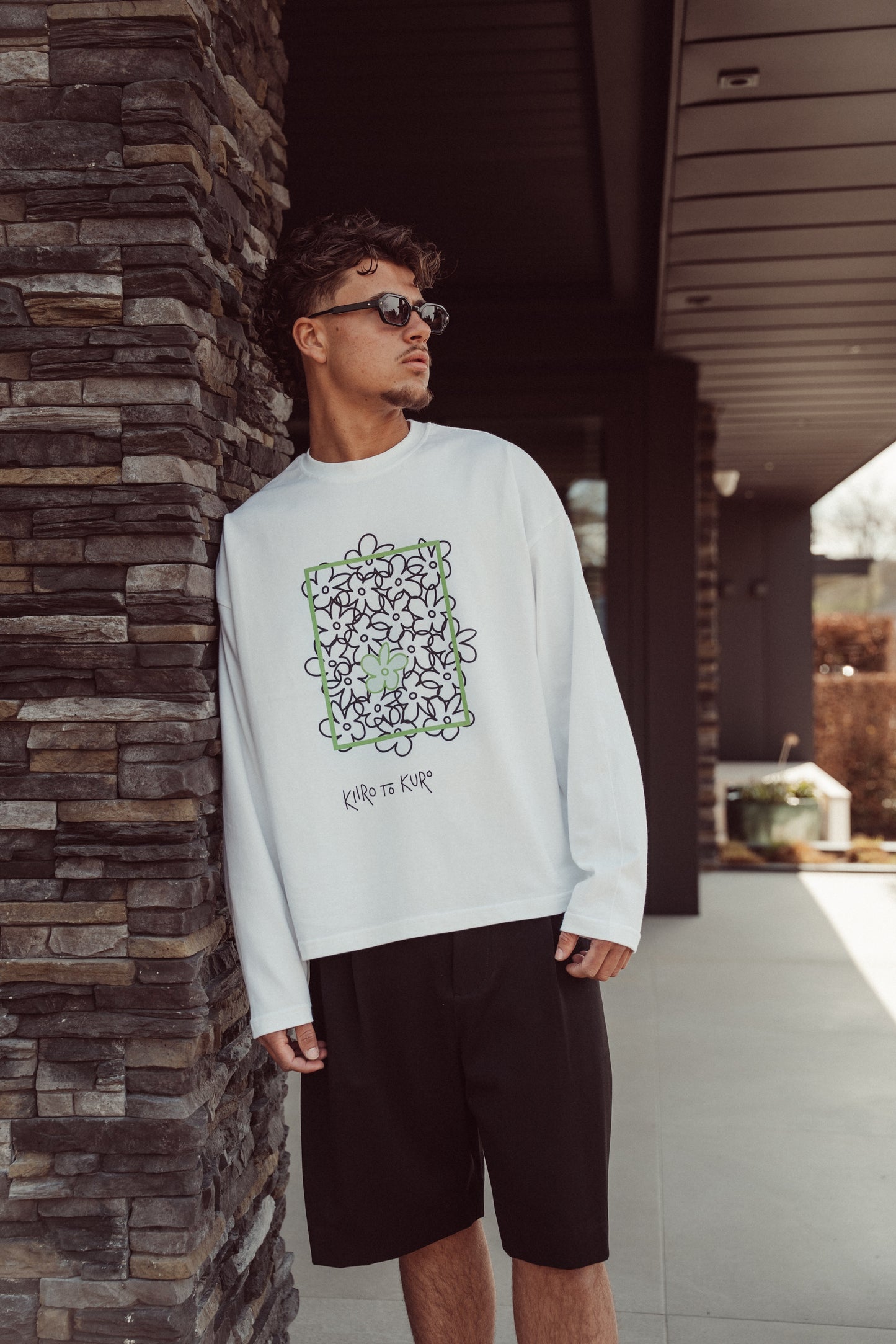 Boxy Long Sleeve White - Hiroshima