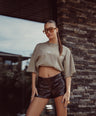 Boxy Tee Vintage Brown - Nara