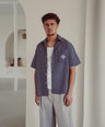 Checked Shirt Navy Blue - Yokohama