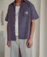 Checked Shirt Navy Blue - Yokohama