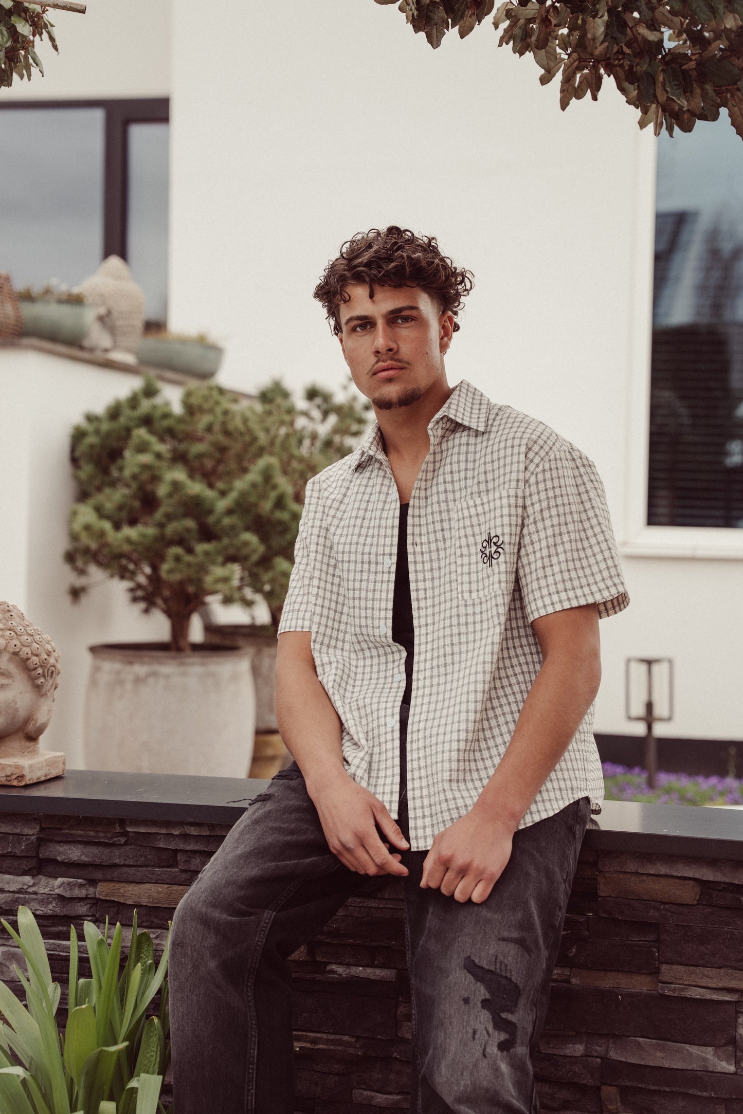 Checked Shirt Off-White - Yokohama