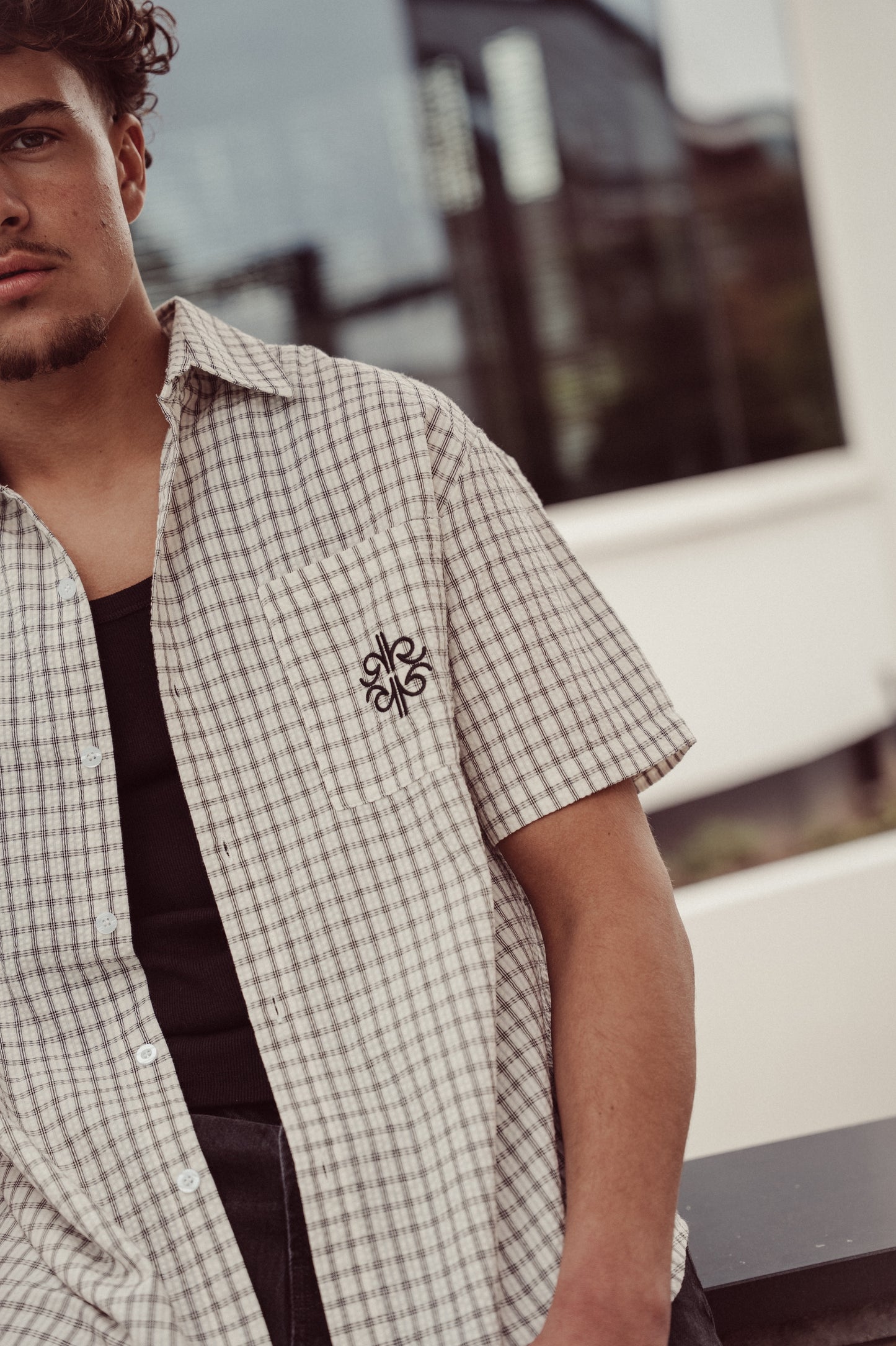 Checked Shirt Off-White - Yokohama