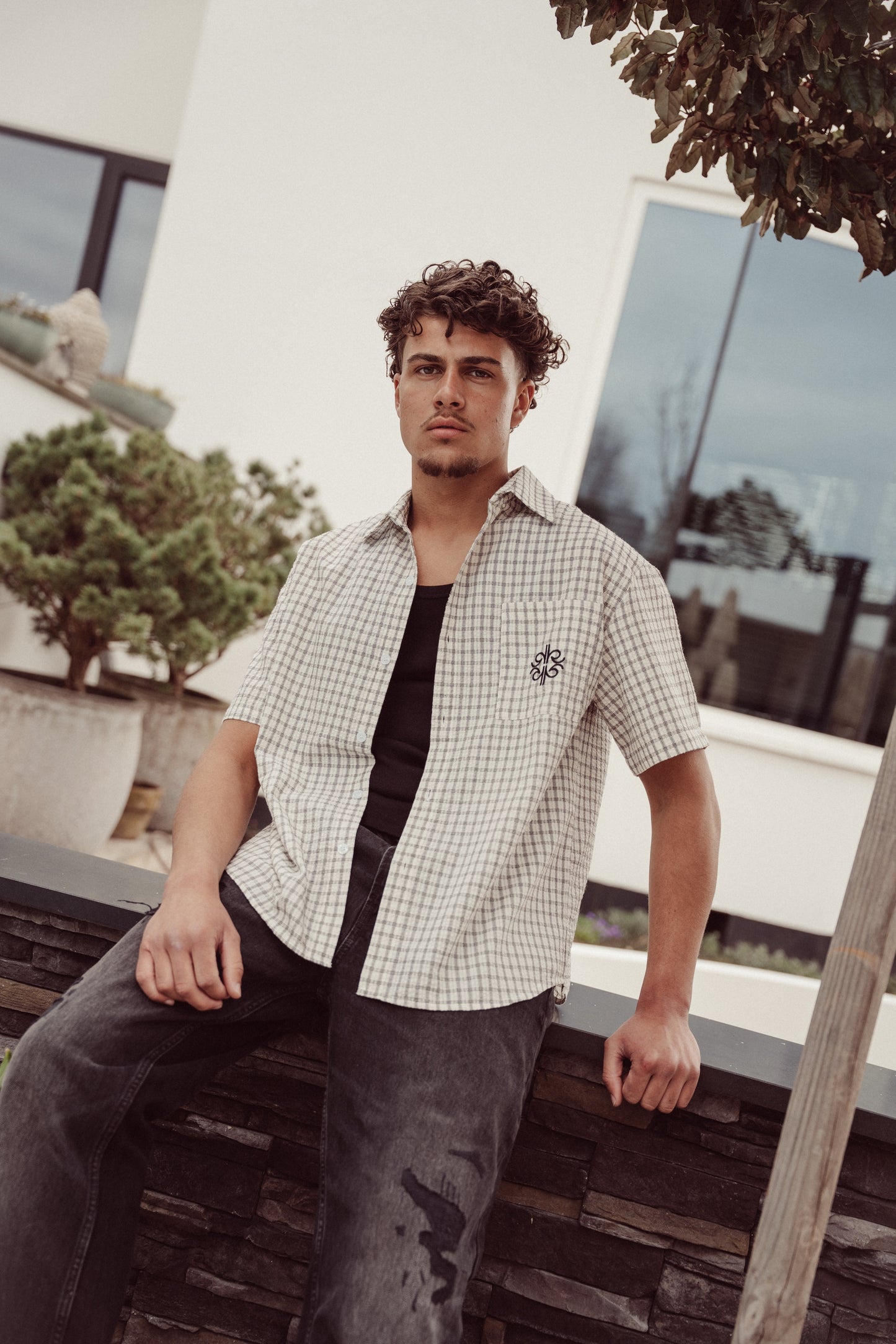 Checked Shirt Off-White - Yokohama