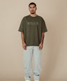 WAVY JAPANESE DARK GREEN TEE