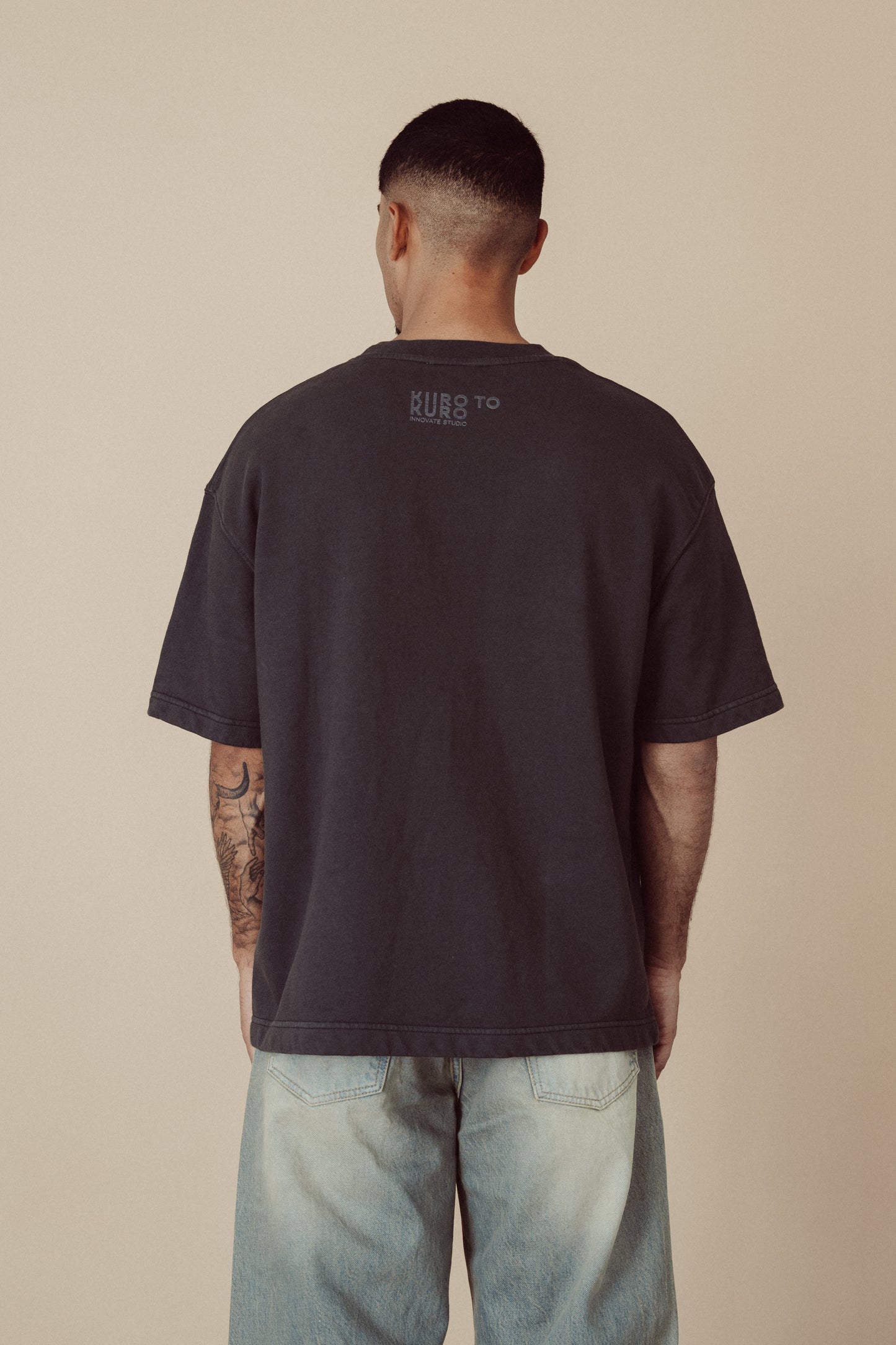 WAVY JAPANESE ANTRACITE GREY TEE