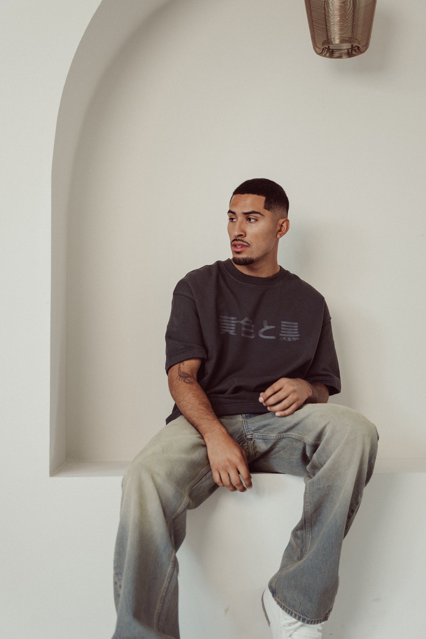 Oversized Heavy Tee Antracite - Osaka