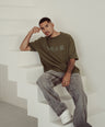 Oversized Heavy Tee Dark Green - Osaka