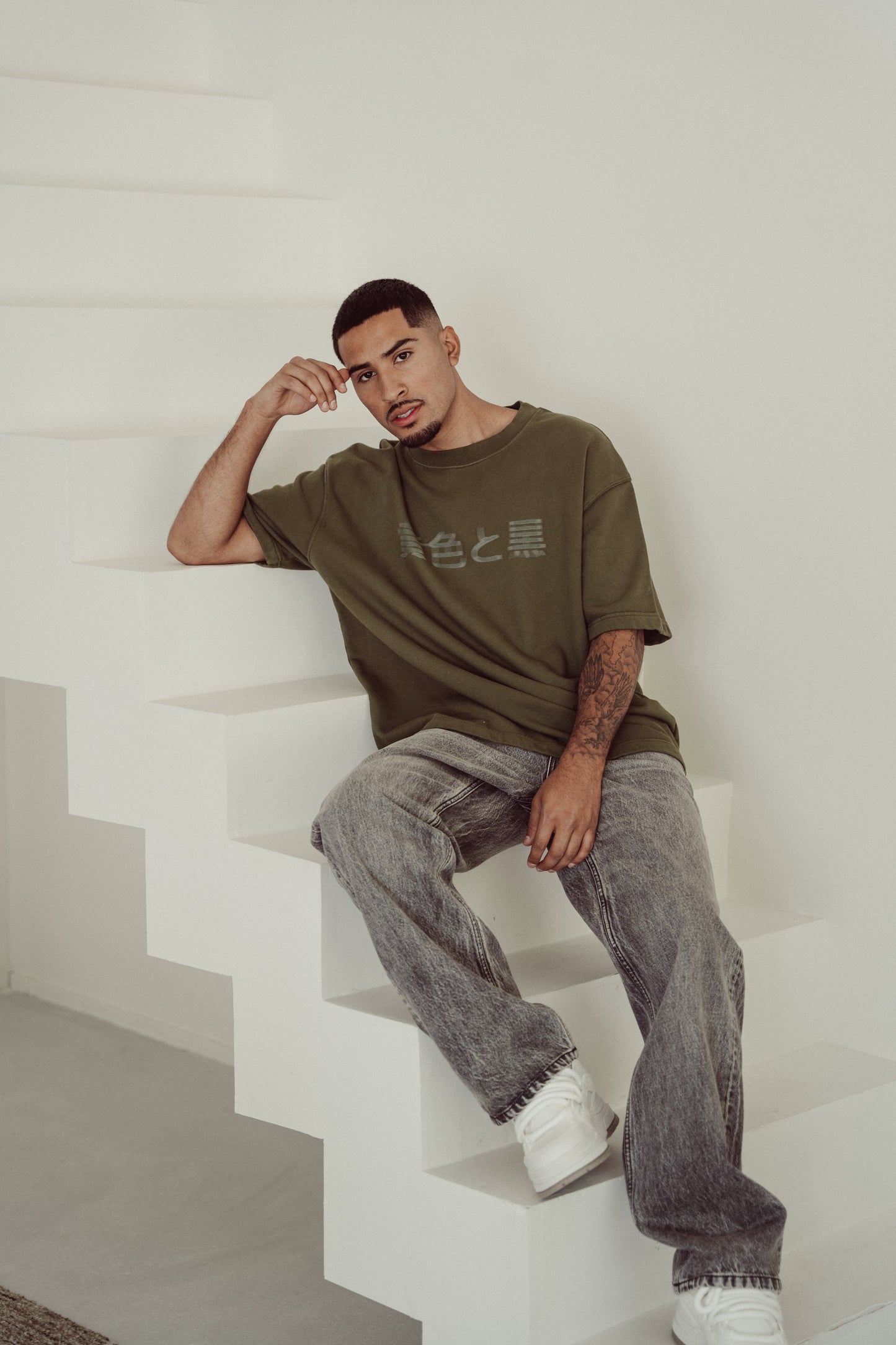Oversized Heavy Tee Dark Green - Osaka
