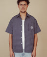 Checked Shirt Navy Blue - Yokohama
