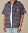 Checked Shirt Navy Blue - Yokohama