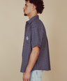Checked Shirt Navy Blue - Yokohama