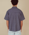 Checked Shirt Navy Blue - Yokohama