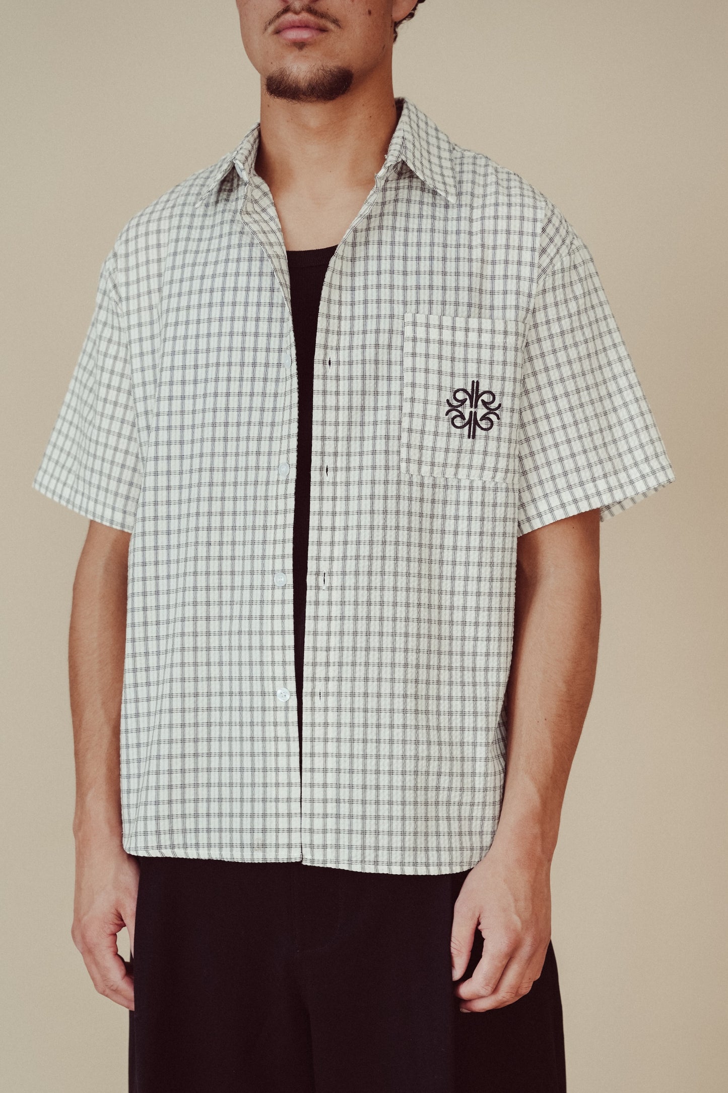 Checked Shirt Off-White - Yokohama