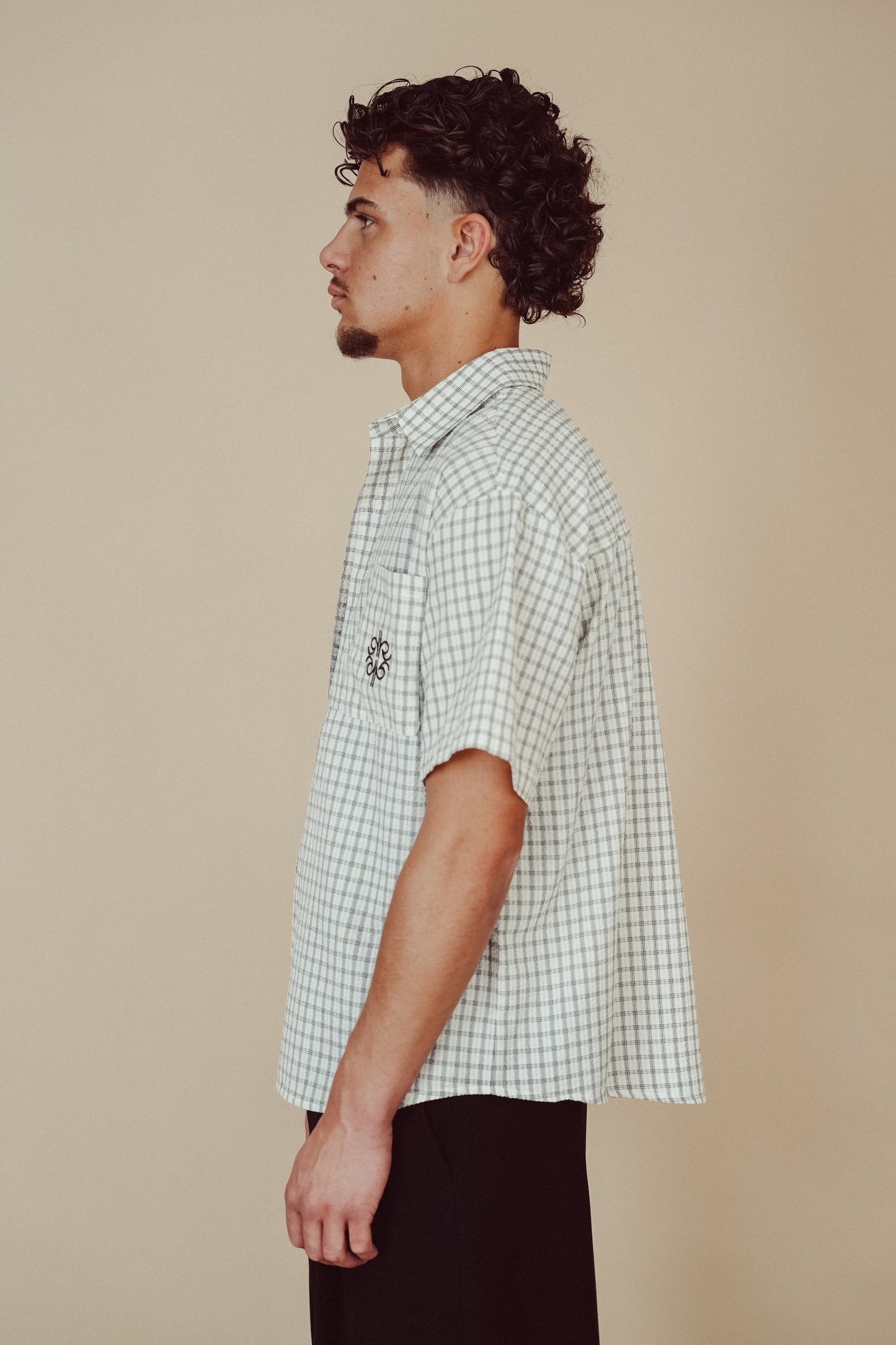 Checked Shirt Off-White - Yokohama