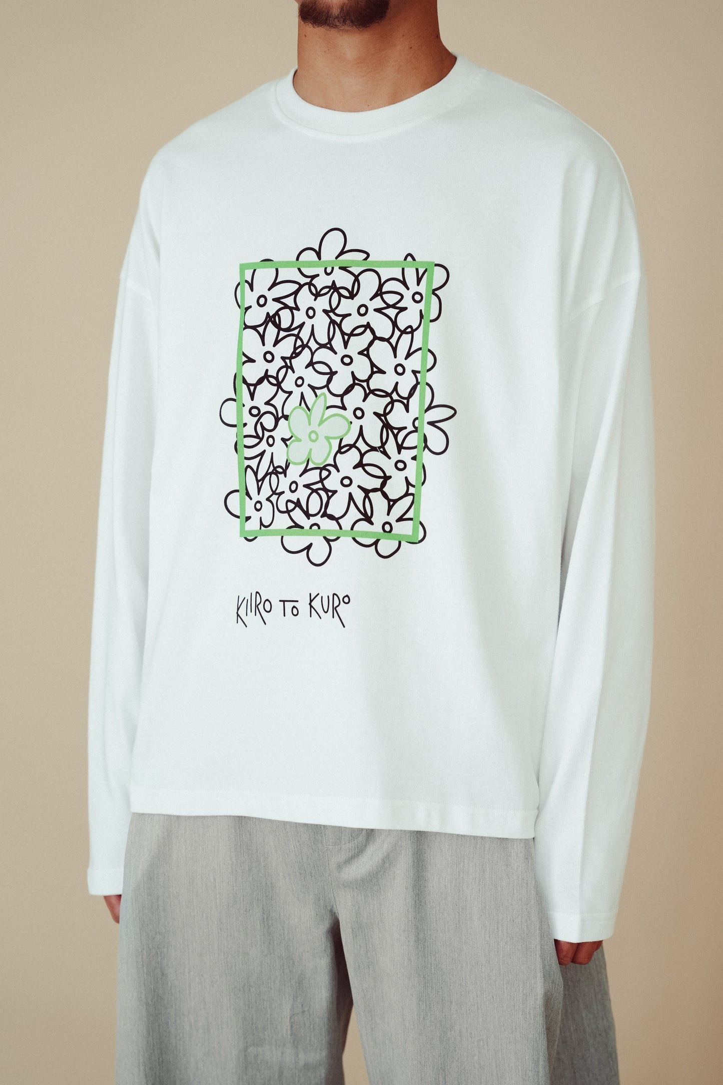 Boxy Long Sleeve White - Hiroshima