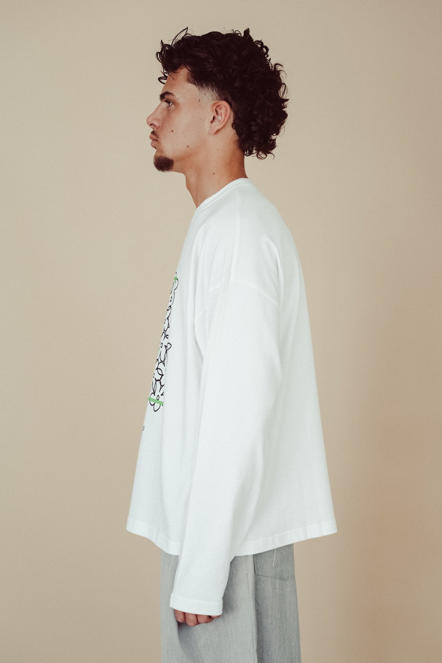 Boxy Long Sleeve White - Hiroshima