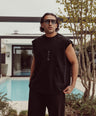 Sleeveless Tee Black - Okayama
